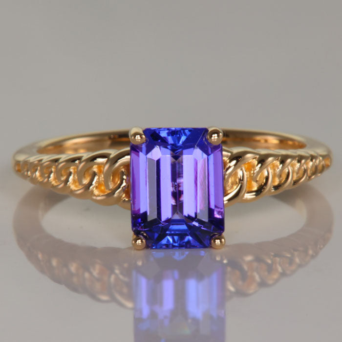 14k Yellow Gold Tanzanite Ring