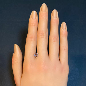 rare gemstone fancy tanzanite trilliant