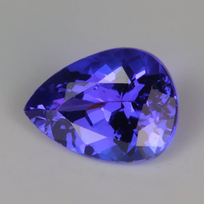 blue violet pear shape brilliant cut tanzanite rare gemstone