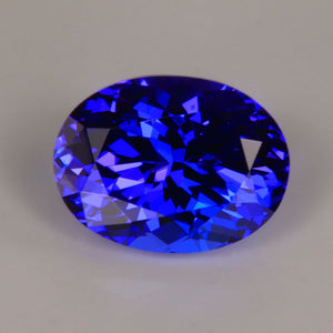oval cut tanzanite violet blue 