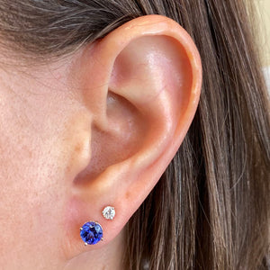 tanzanite studs white gold