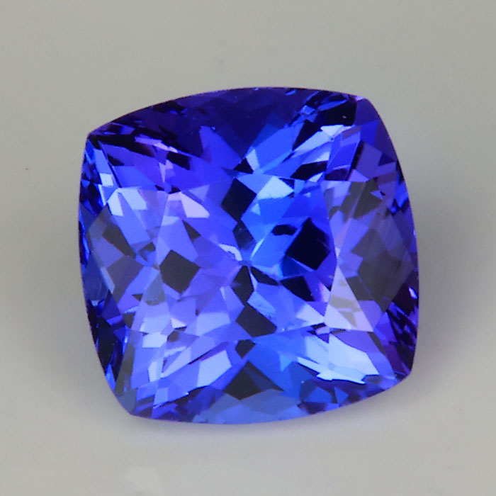 square cushion violet blue tanzanite