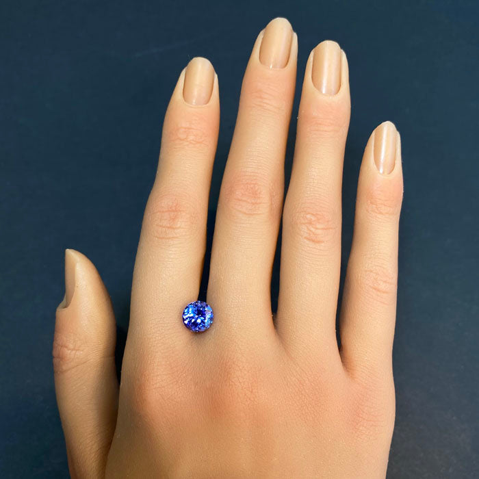 tanzanite gemstone round brilliant