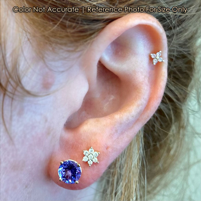 yellow gold tanzanite stud size 