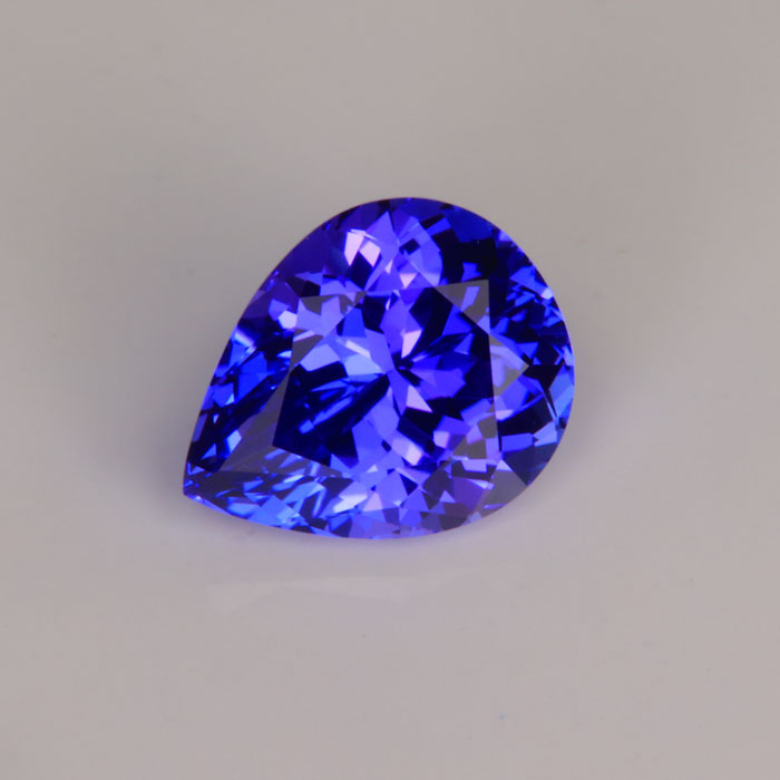 tanzanite rare gem pear shape blue violet