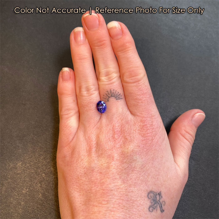 size of oval tanzanite 