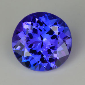 round brilliant blue violet tanzanite gemstone 