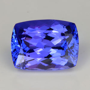 antique cushion cut blue violet tanzanite gem