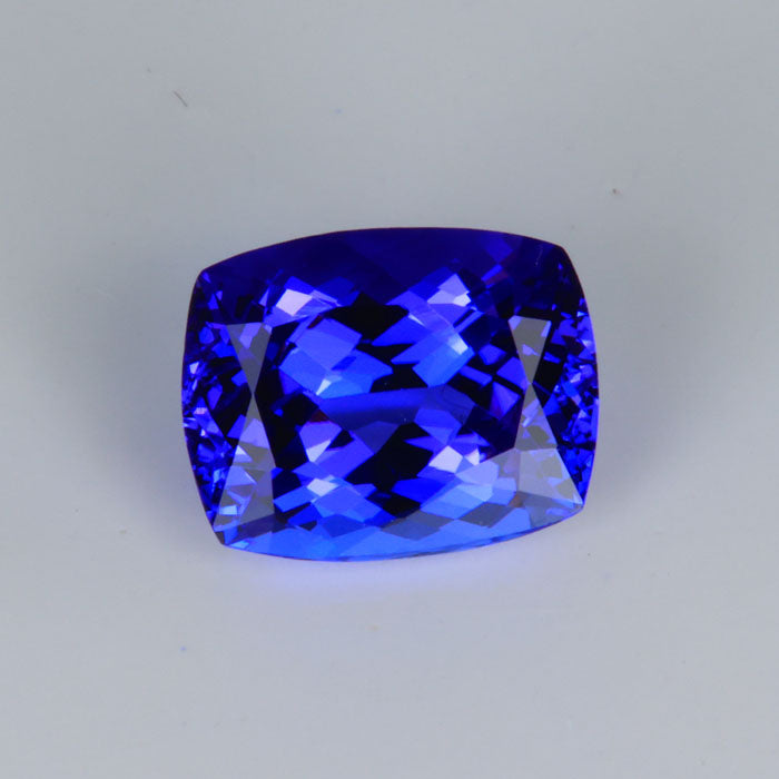 tanzanite gemstone antique cushion blue violet