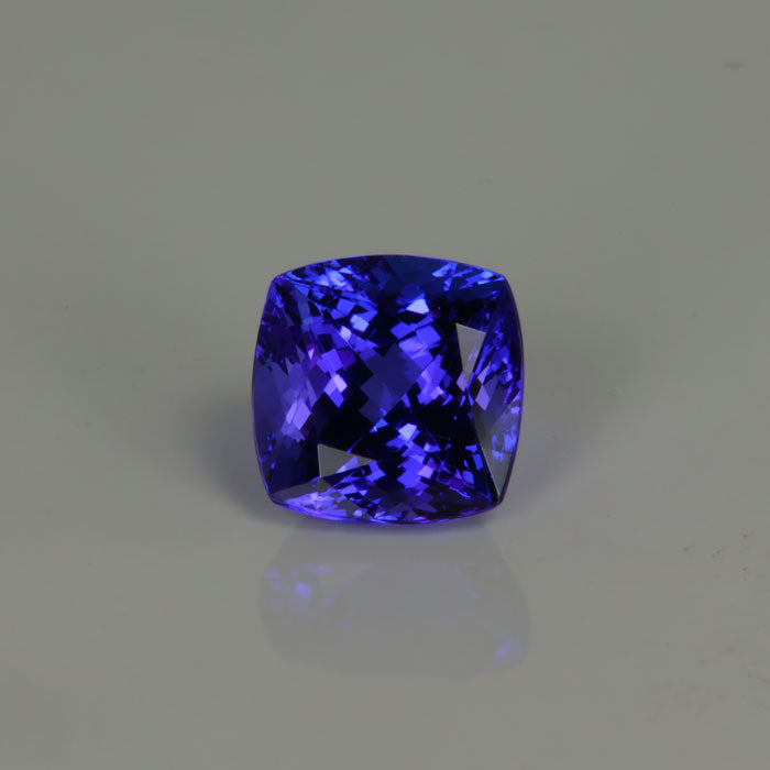 blue violet tanzanite gem square cushion
