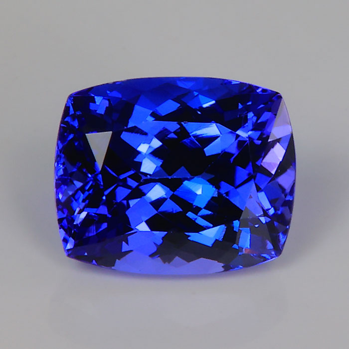 violet blue tanzanite gem antique cushion cut