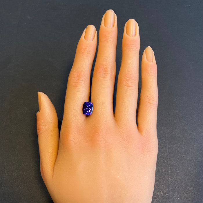 antique cushion cut tanzanite gem