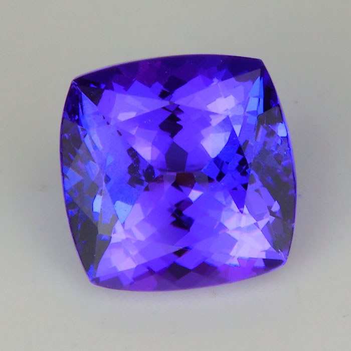 square cushion cut rare tanzanite gem