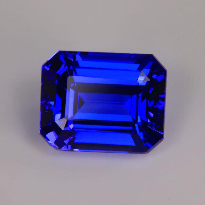 emerald cut tanzanite gemstone violet blue 
