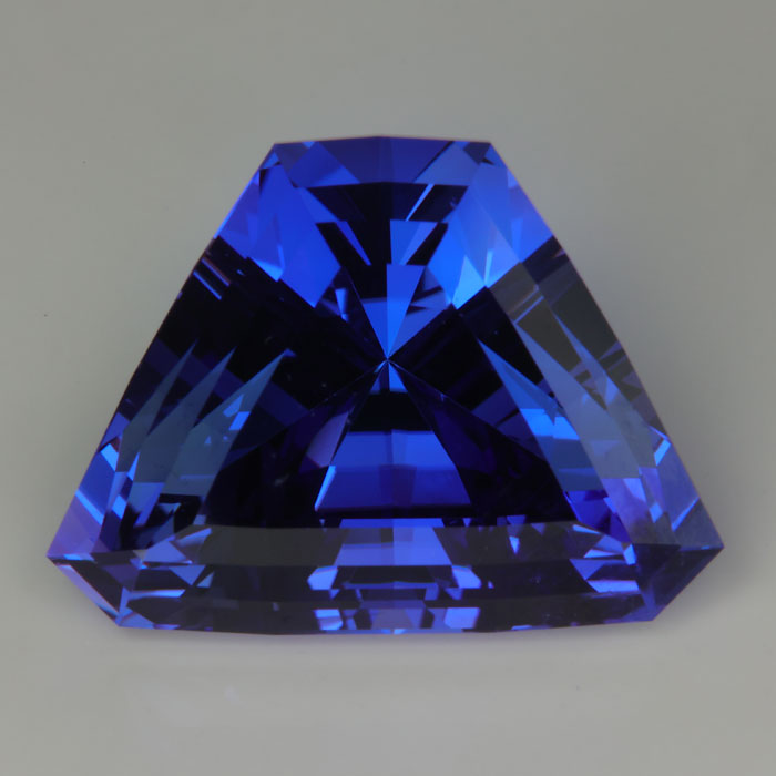 tanzanite gemstone shield cut before heating