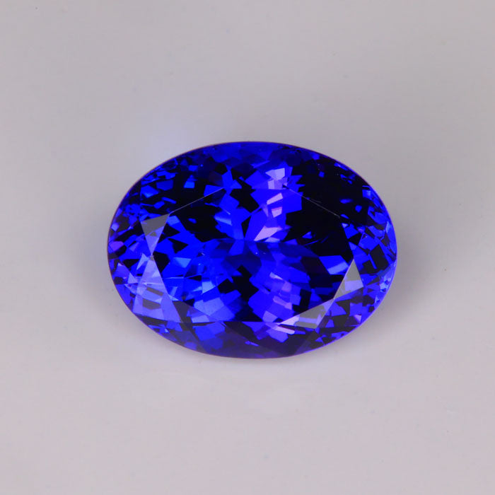oval cut tanzanite gemstone violet blue