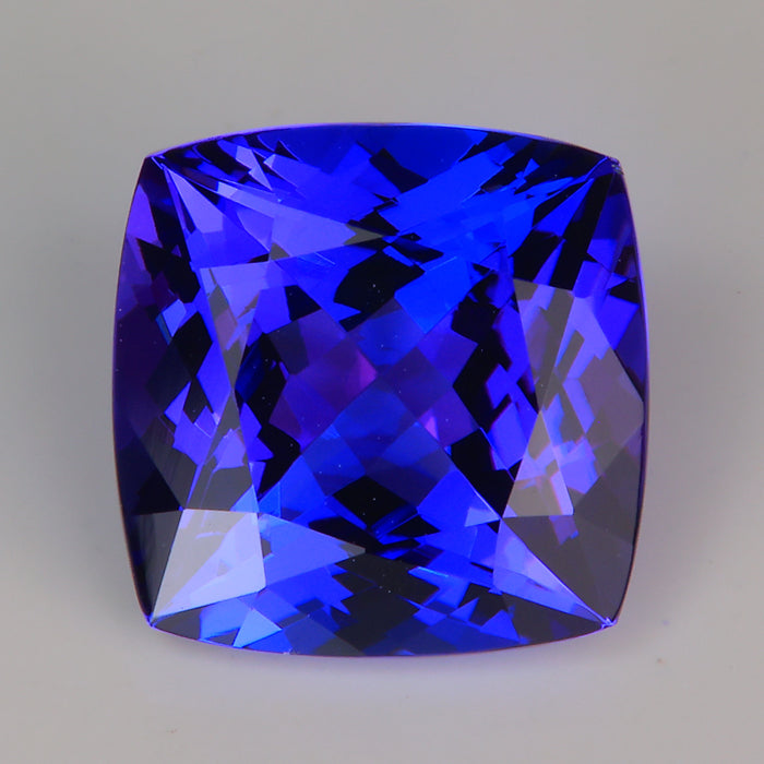 blue violet beautiful tanzanite gemstone square cushion cut