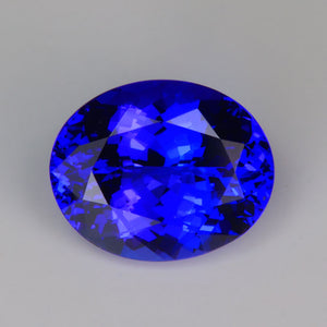 Tanzanite violet blue oval cut gemstone