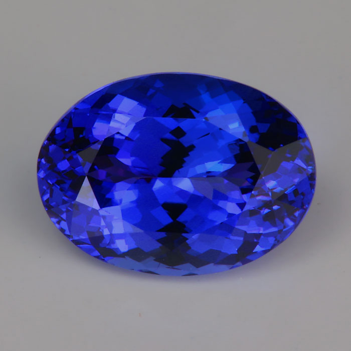 oval cut tanzanite gemstone blue violet