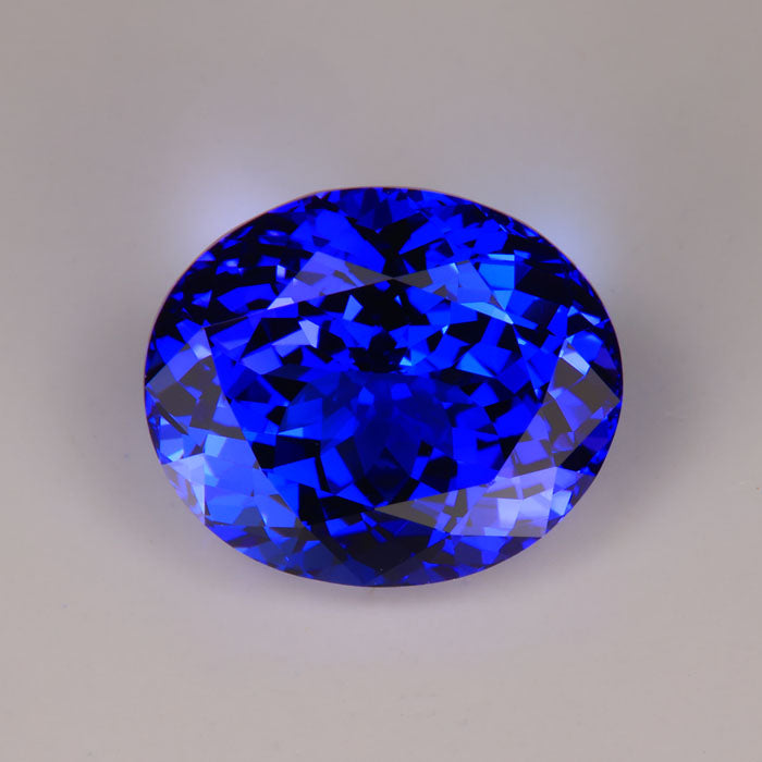 violet blue tanzanite gemstone oval cut 