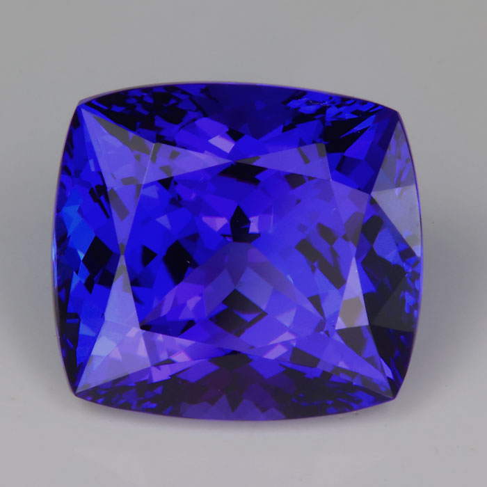 tanzanite gemstone blue violet antique cushion cut 