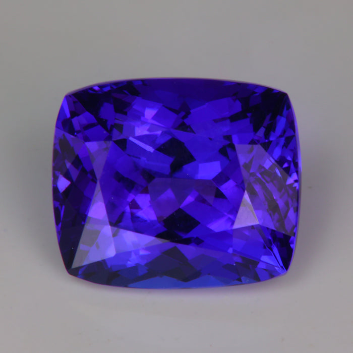 blue violet antique cushion cut tanzanite gemstone