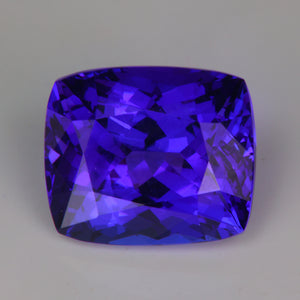 blue violet antique cushion cut tanzanite gemstone