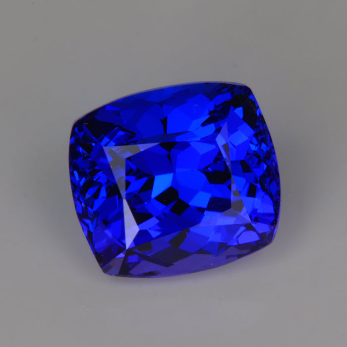 violet blue tanzanite gem antique cushion cut 