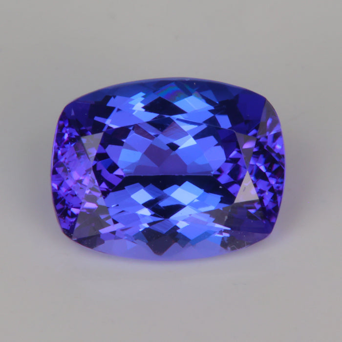 blue violet antique cushion cut tanzanite gemstone 