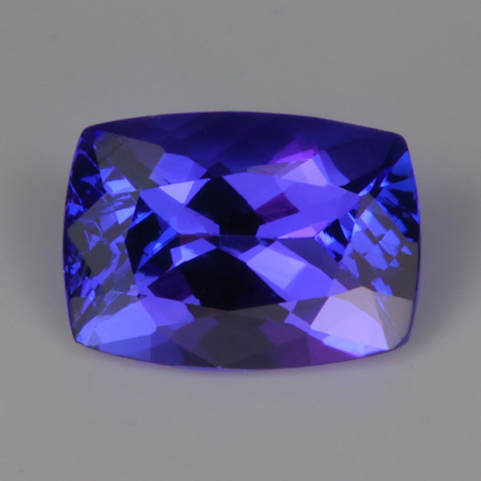 blue violet antique cushion tanzanite gemstone