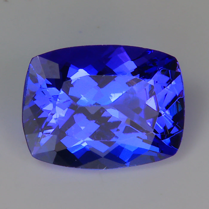 violet blue antique cushion tanzanite gem