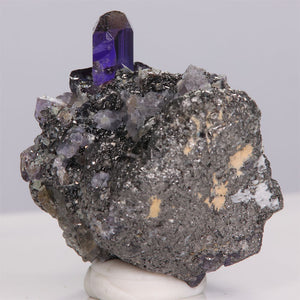 Natural Tanzanite on Host Rock blue purple