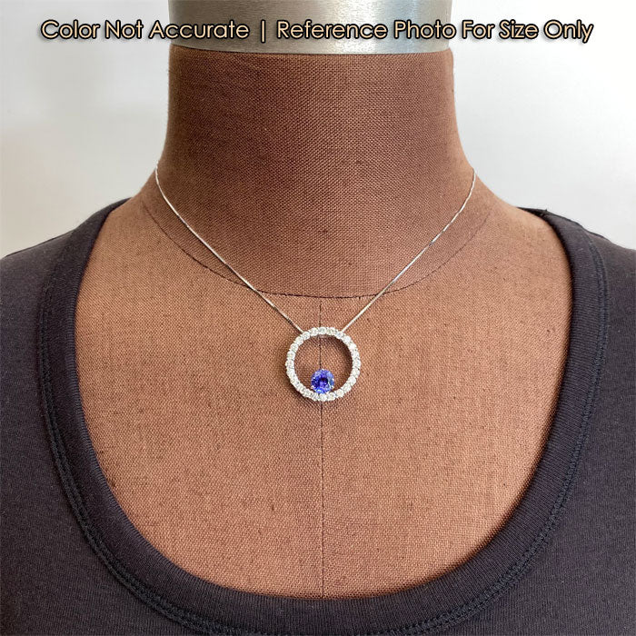 tanzanite and diamond pendant size to form