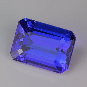 blue violet emerald cut tanzanite gemstone rare 