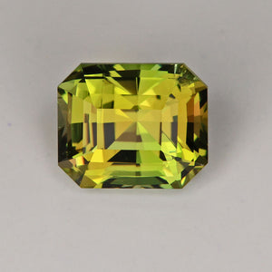 Fancy Tanzanite Yellow Green Color Emerald Cut Rare Gemstone