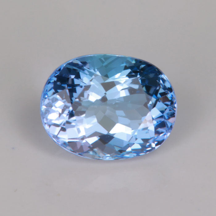 oval fancy light blue tanzanite
