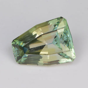 bluish green fancy shield cut tanzanite