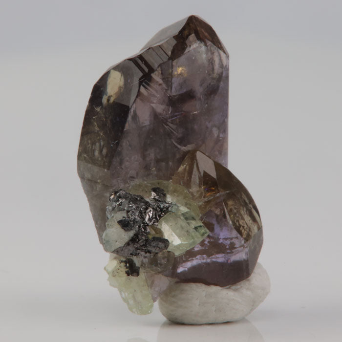 tanzanite crystal with diopside natural raw