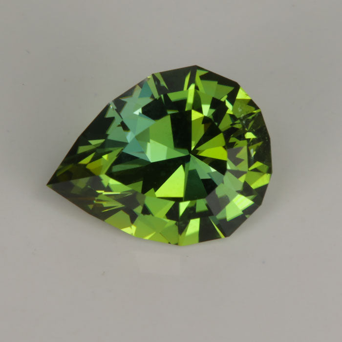 Fancy Green Tanzanite Natural Unheated Pear Shape