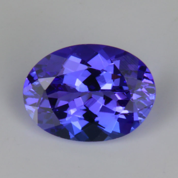 blue violet oval tanzanite gem