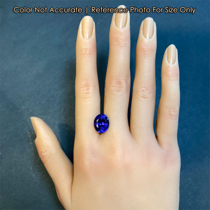 oval cut tanzanite gem size