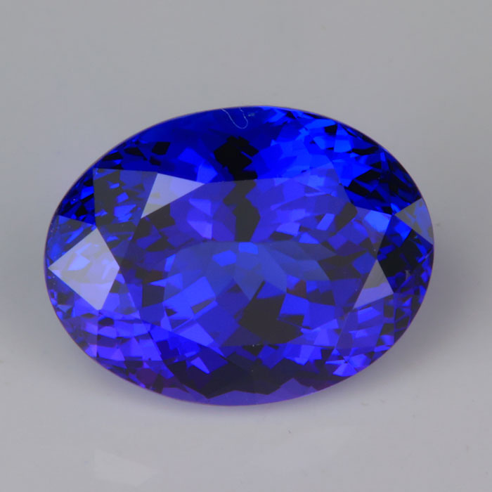 violet blue oval cut rare tanzanite gemstone