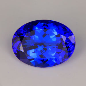 Oval Tanzanite Gemstone Mostly Blue Sapphire Color