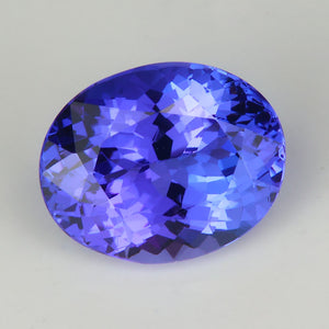 oval cut blue violet tanzanite gem