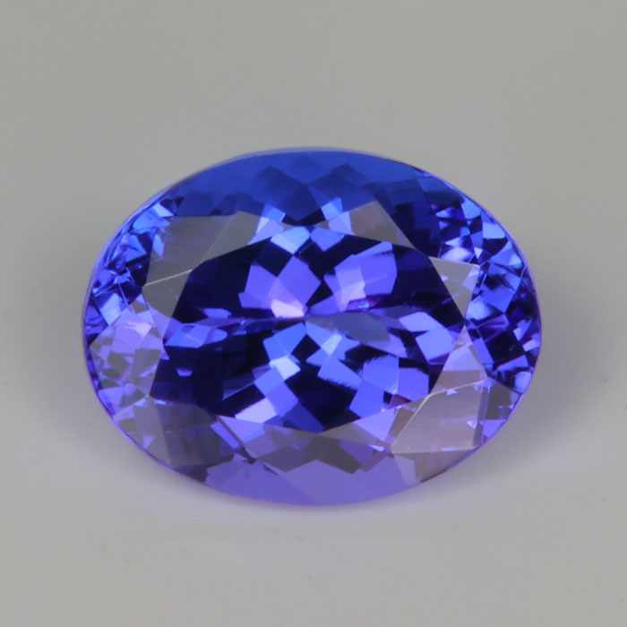 violet blue oval cut tanzanite gemstone
