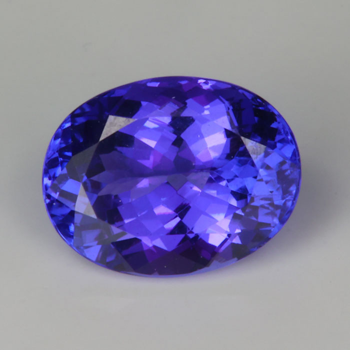 mostly violet oval cut tanzanite rare gemstone
