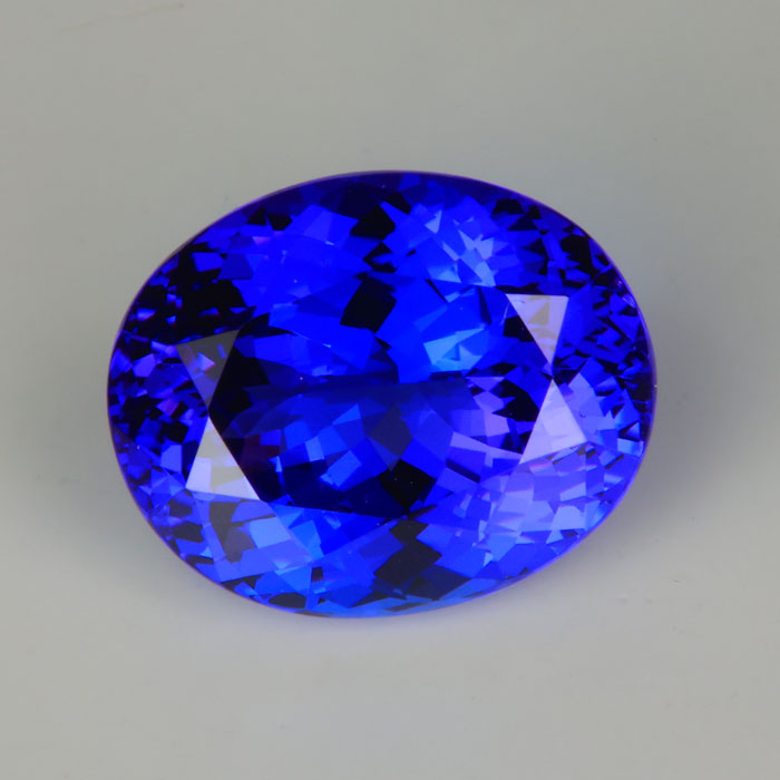 oval cut 7.07ct tanzanite gemstone mostly blue color