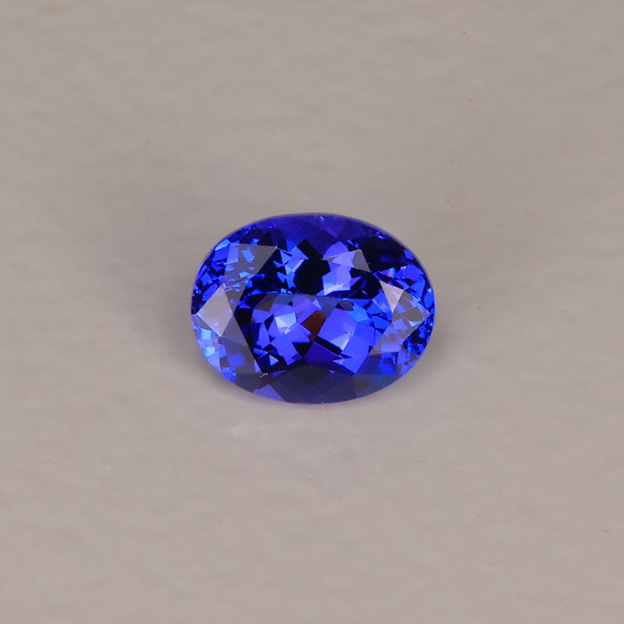 blue violet oval tanzanite gemstone