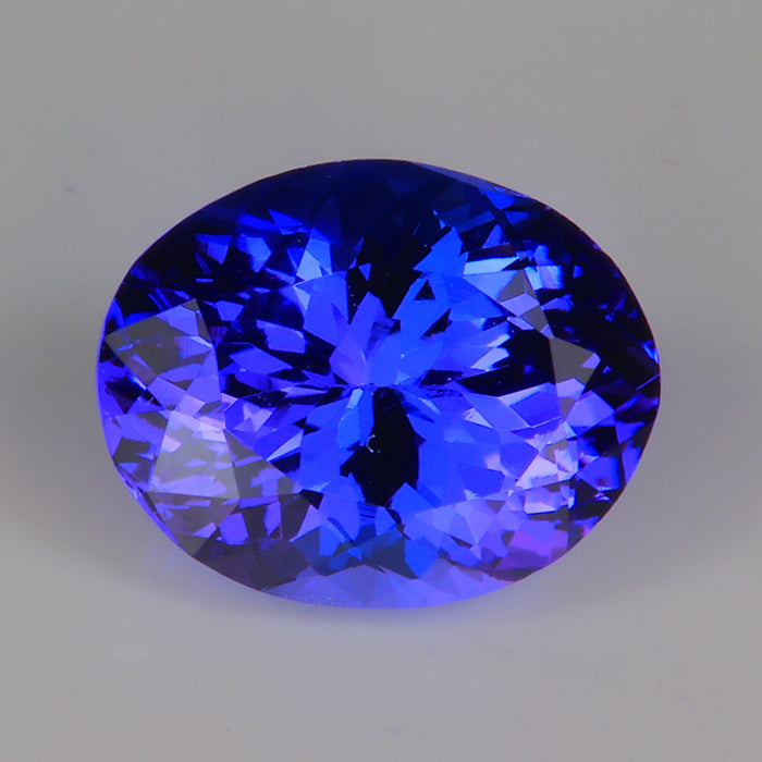 violet blue oval cut tanzanite gem