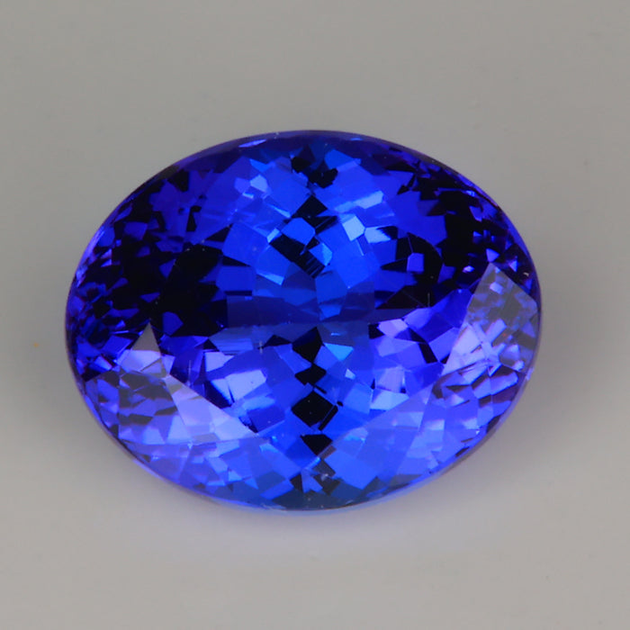 oval cut violet blue tanzanite gemstone 